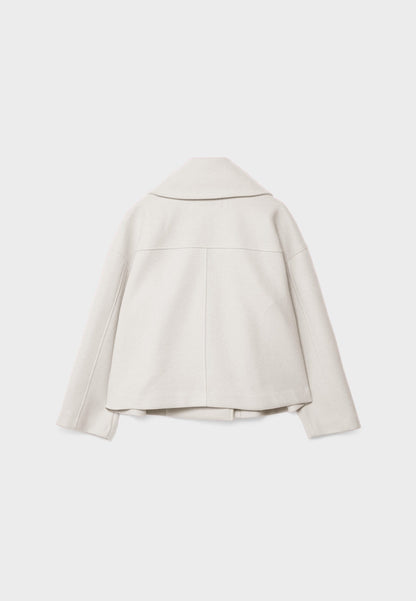 Klassische Zweireihige Lederjacke Kurz