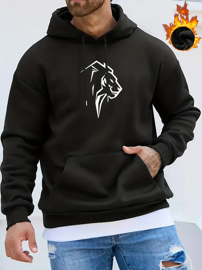 Kapuzenpullover Löwen-Design Herren