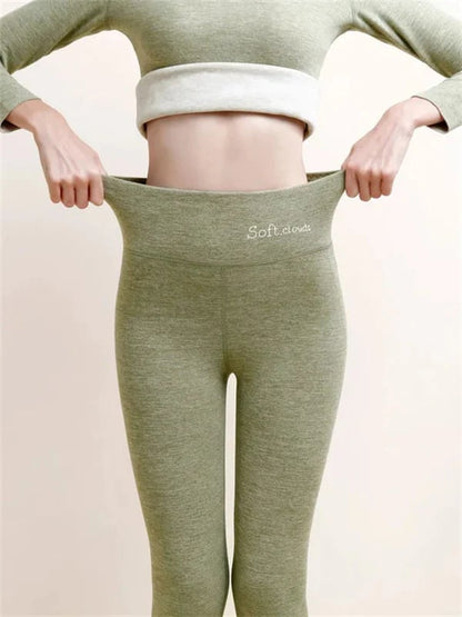 Damen Winterhose Fleece - Warme Leggings Figurbetont