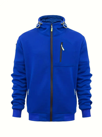 Herren Pullover Kapuzenpulli Reißverschluss Warm