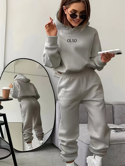 Damen Sportanzug Set: Kapuzenpullover und Jogginghose