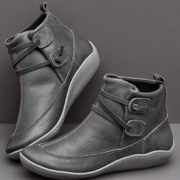 Damenstiefel Leder Warm Bequem