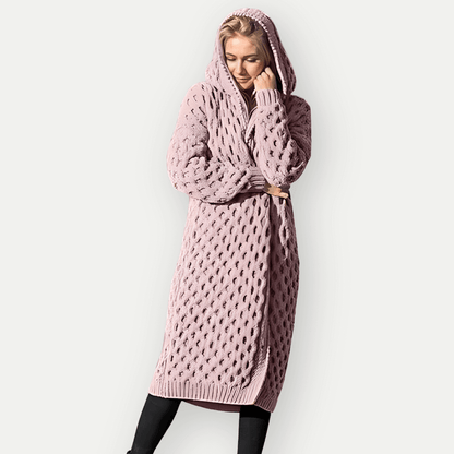 Kapuzenstrickjacke Langer Oversized Style
