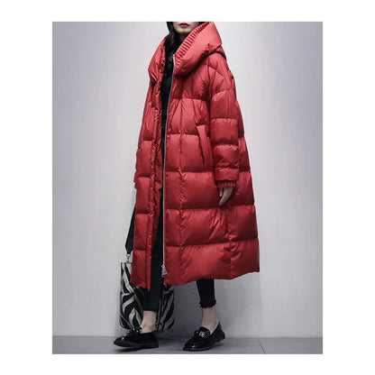 Lange Winterjacke mit Daunenfüllung