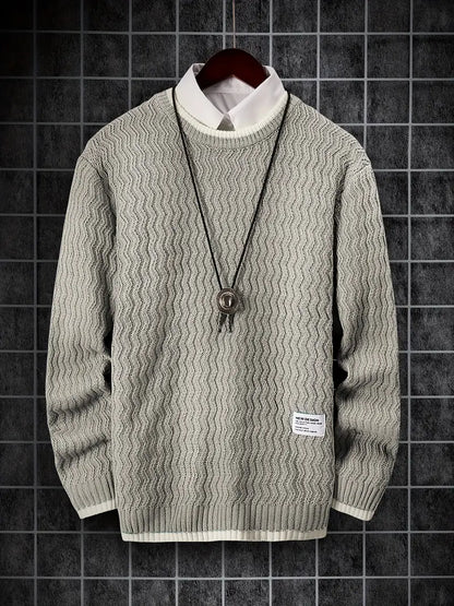 Thermo Strickpullover Herren Warm