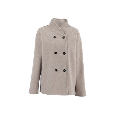 Kurzer Doppelreihen Mantel Elegant Slim Fit Winterjacke