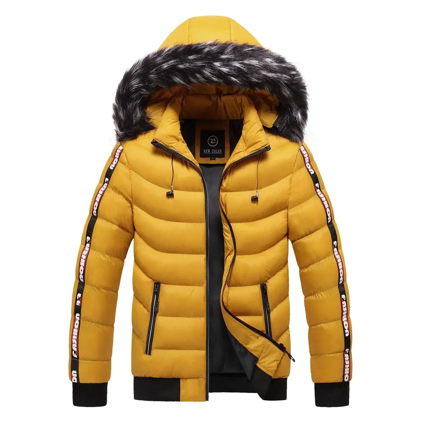 Winterkleid Damen Pelzkapuze