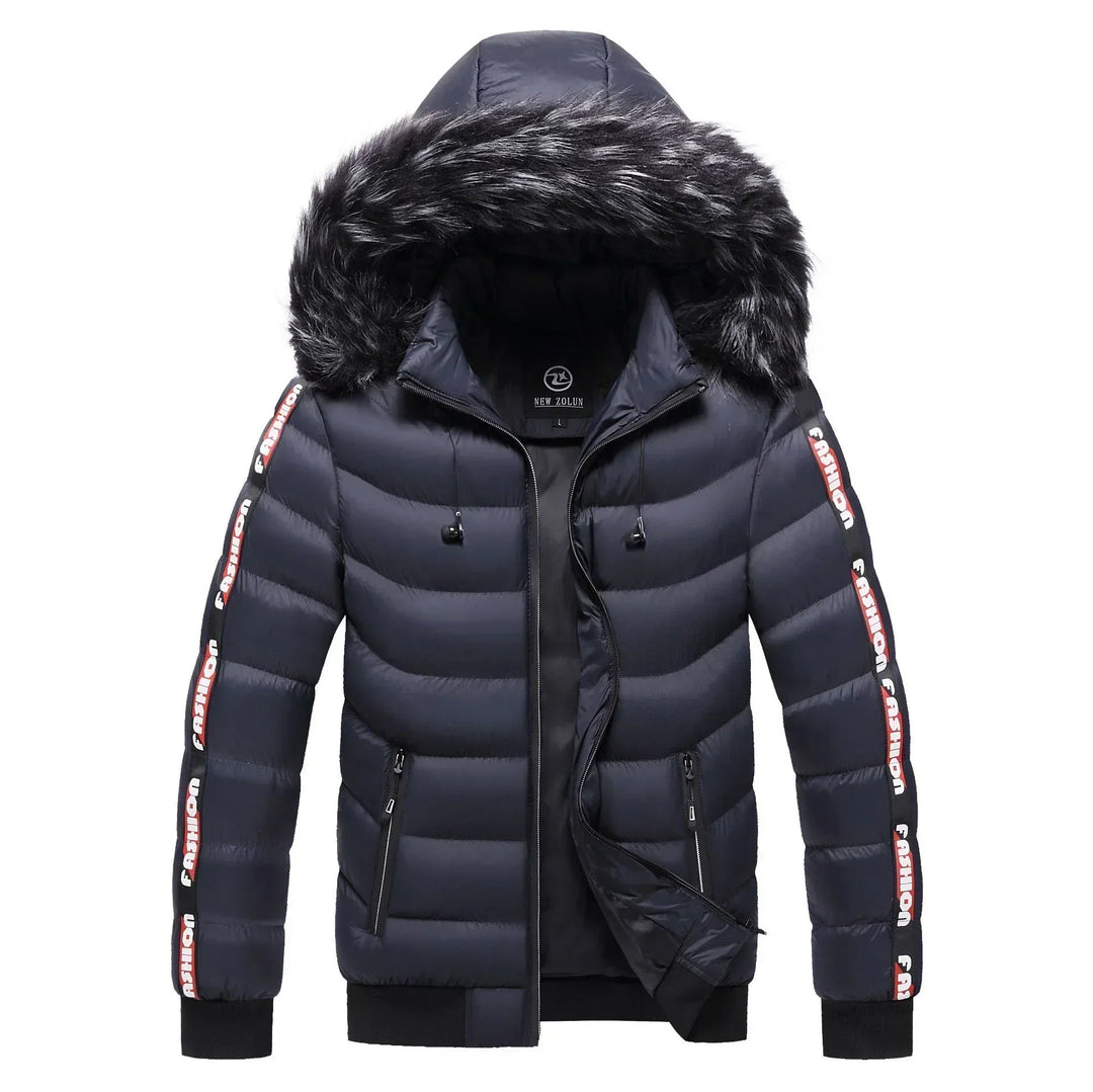 Winterkleid Damen Pelzkapuze
