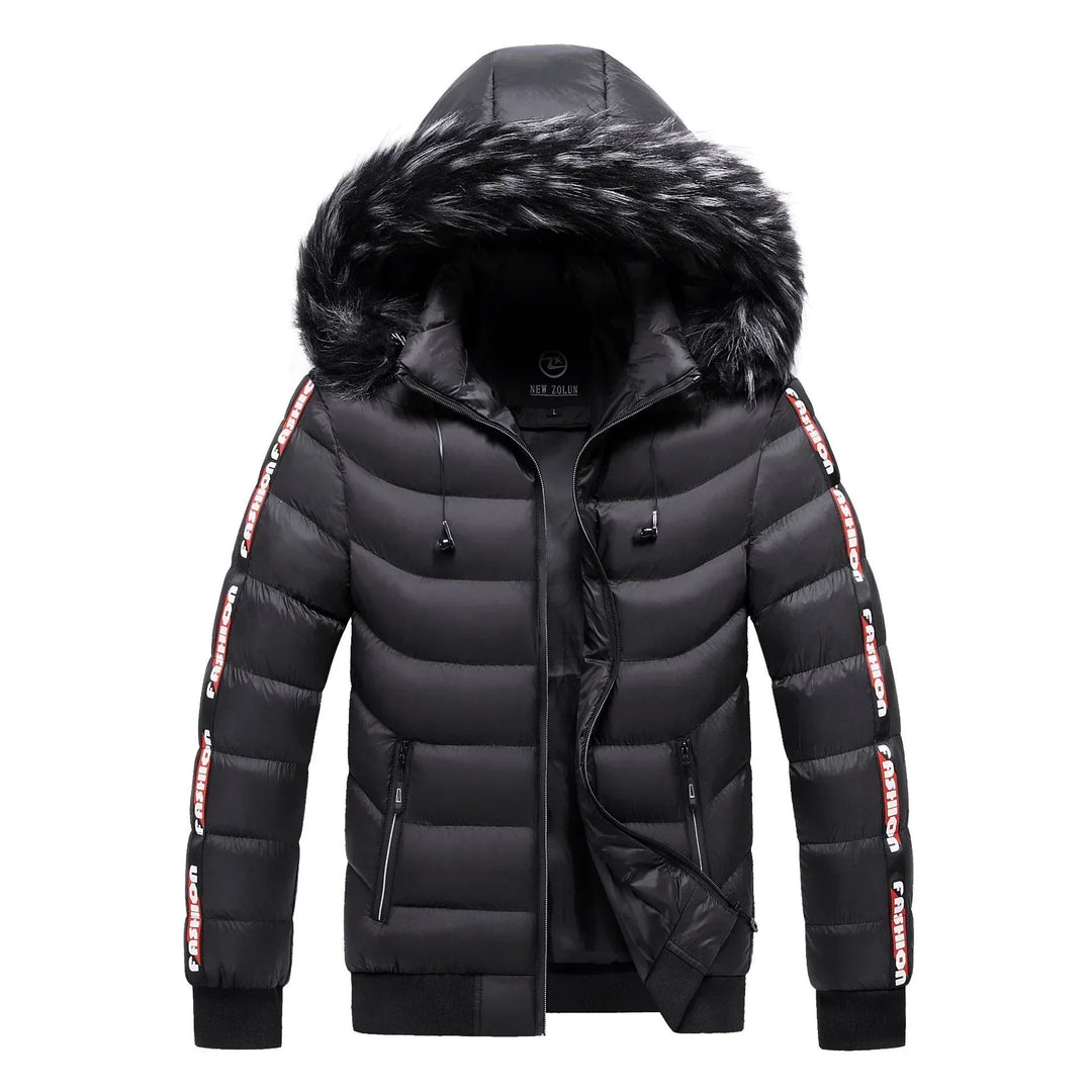 Winterkleid Damen Pelzkapuze
