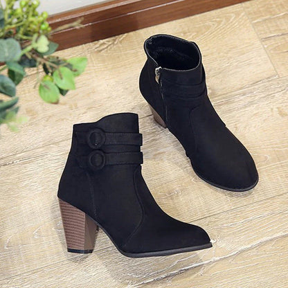 Moderne Damen Stiefel Chic Lederschuhe