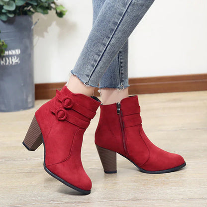 Moderne Damen Stiefel Chic Lederschuhe