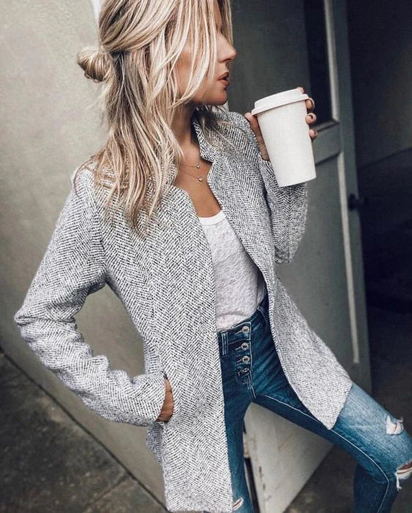 Stilvolle Blazerjacke Damen - IdealeKleiden