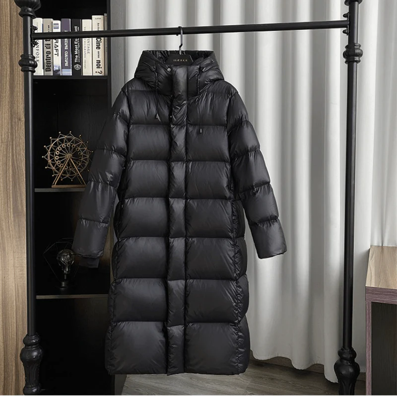 Langer Damenparka Schwarz Winterjacke - IdealeKleiden