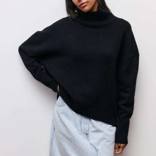 Weiche Winterpullover Oversized Rollkragen