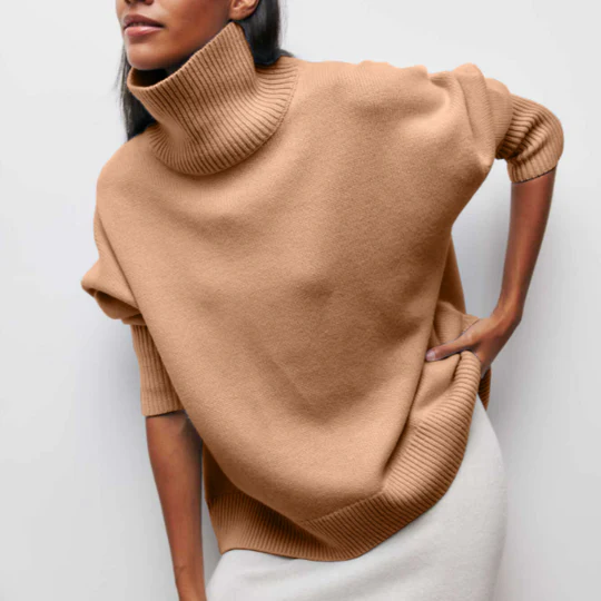 Weiche Winterpullover Oversized Rollkragen