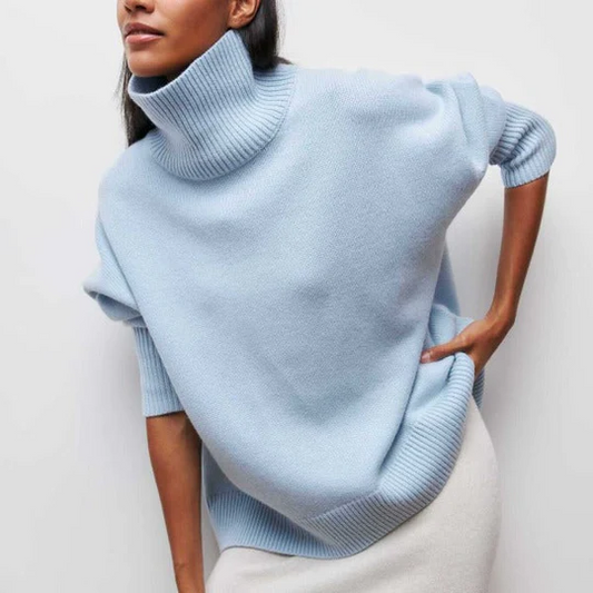 Weiche Winterpullover Oversized Rollkragen - IdealeKleiden
