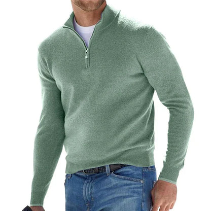 Herren Pullover Reißverschluss Modern Sportlich