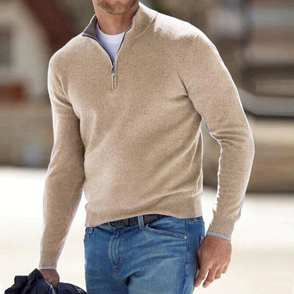 Herren Pullover Reißverschluss Modern Sportlich
