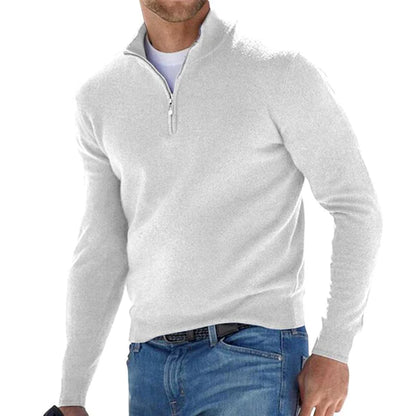Herren Pullover Reißverschluss Modern Sportlich