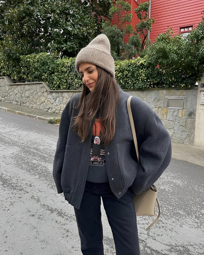 Große Bomberjacke Oversized Fleece Softshell