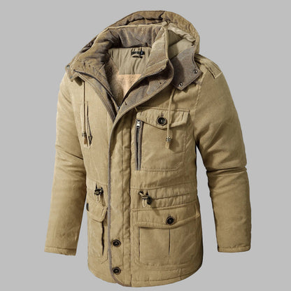 Herren Winterjacke Praktisch Mit Viele Taschen