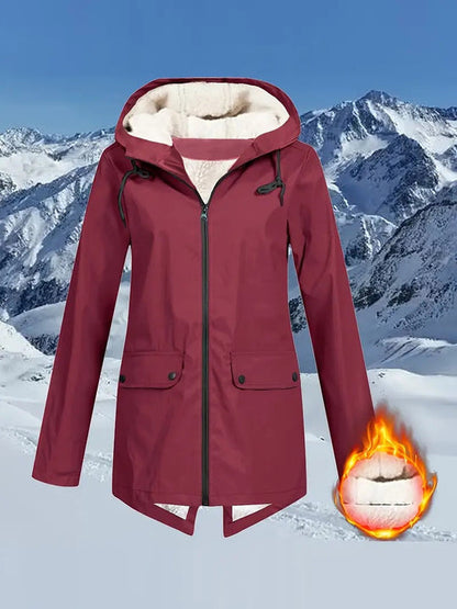 Wasserdichte Regenjacke mit Kordelzug
