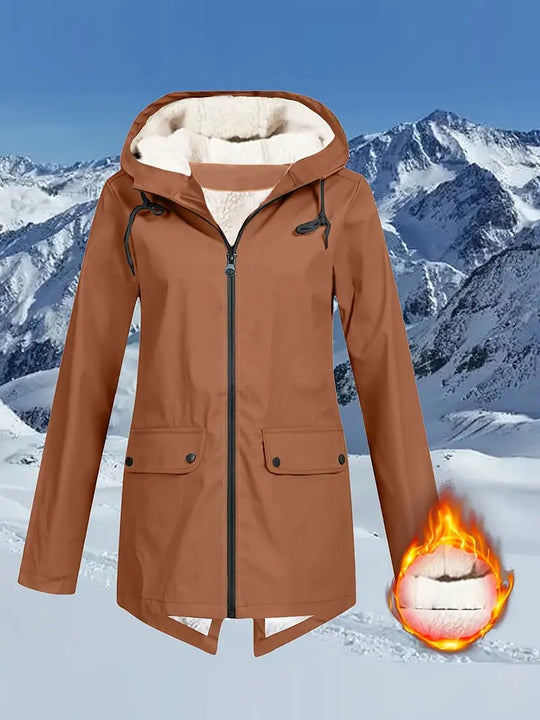 Wasserdichte Regenjacke mit Kordelzug