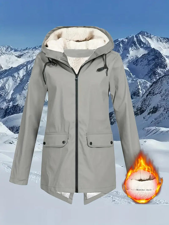 Wasserdichte Regenjacke mit Kordelzug
