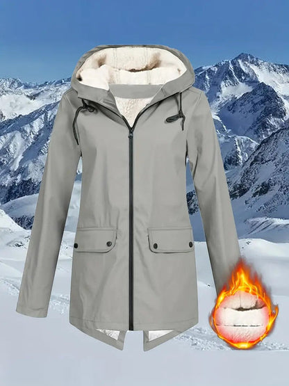 Wasserdichte Regenjacke mit Kordelzug
