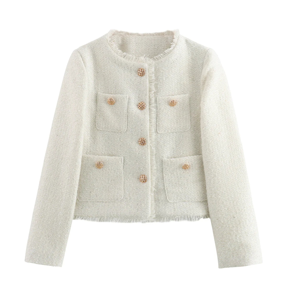 Stylischer Boucle Mantel Damen