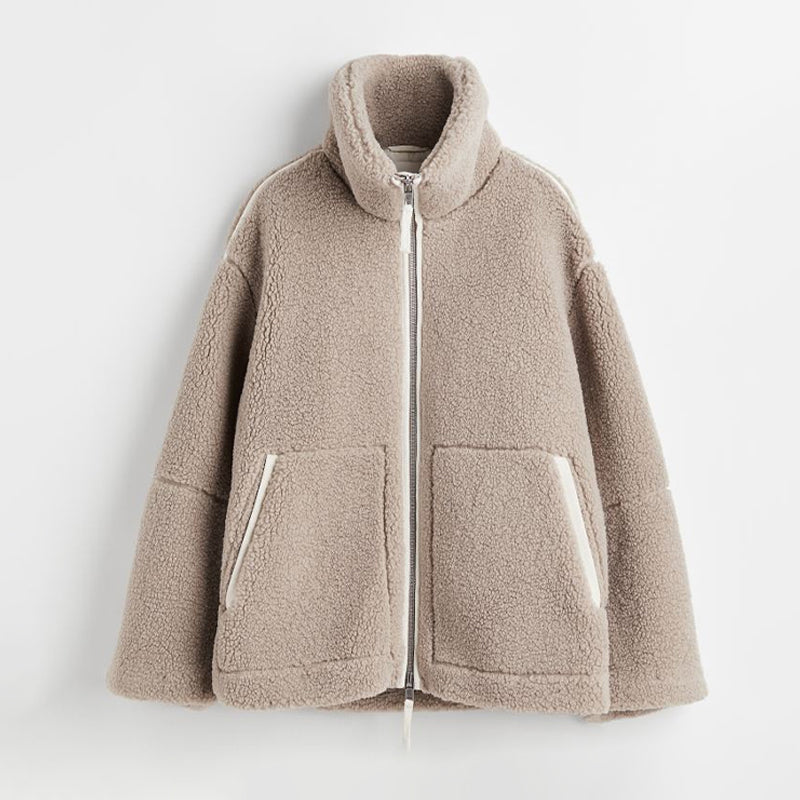 Weiche Sherpa-Jacke Oversized Warm