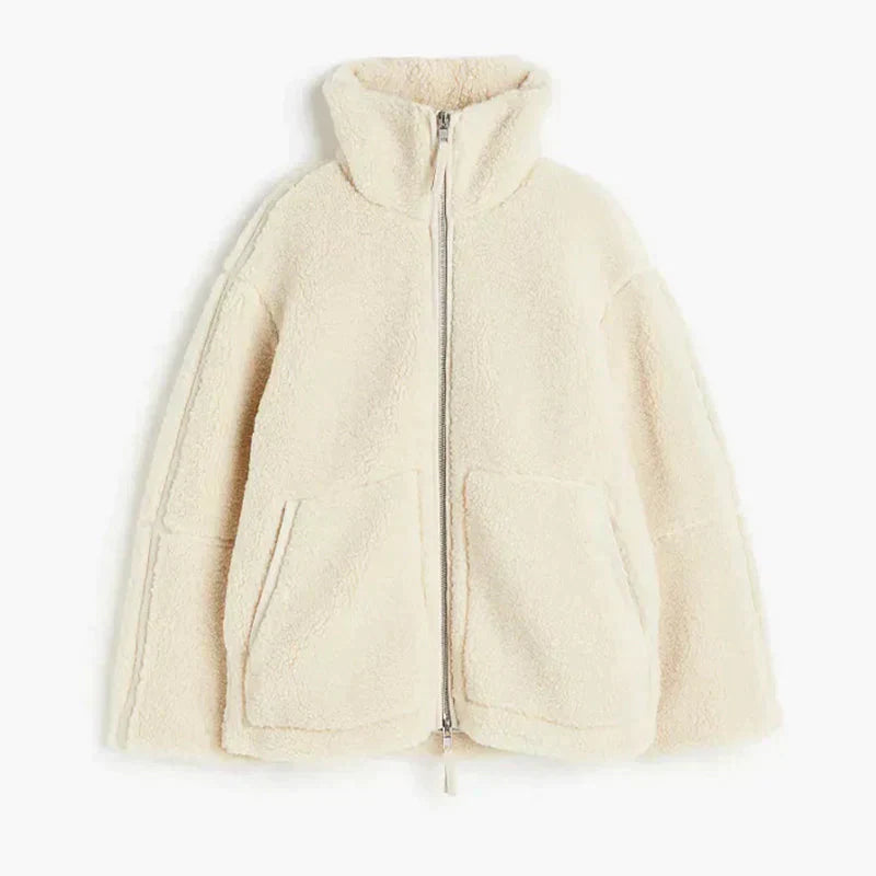Weiche Damenjacke Lammwolle Winter