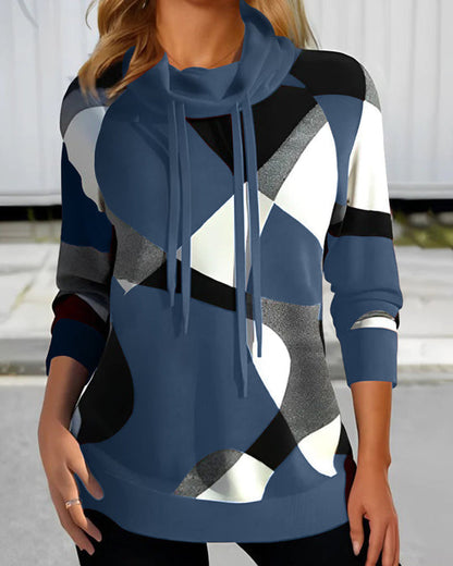 Damen Pullover Hochkragen Stilvoll