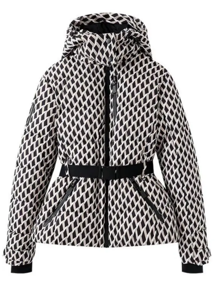 Wasserdichte Skijacke Warm Pufferjacke Damen