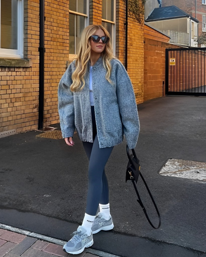 Große Bomberjacke Oversized Fleece Softshell
