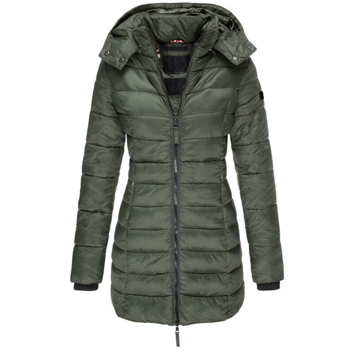Damen Daunenparka Warm Kapuze Winterjacke