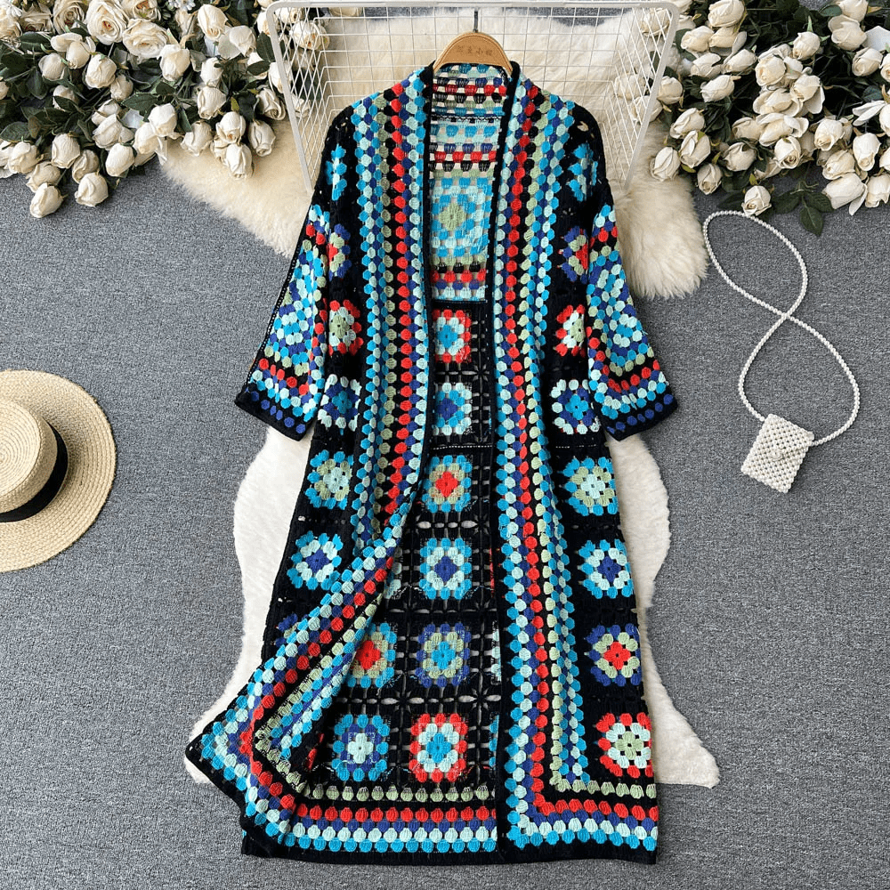 Langer Cardigan Damen Frühjahr Trendy Stil