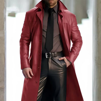 Herren Wintermantel Lang Knopfleiste Elegance
