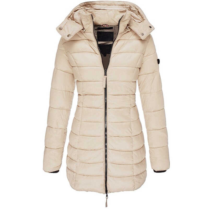 Damen Daunenparka Warm Kapuze Winterjacke