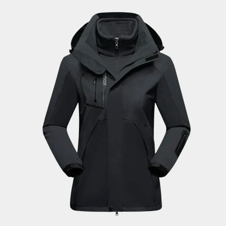 Wasserabweisende Outdoor-Jacke 2-in-1 Fleece Innenfutter