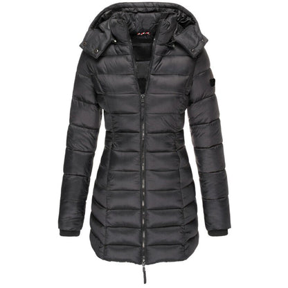 Damen Daunenparka Warm Kapuze Winterjacke