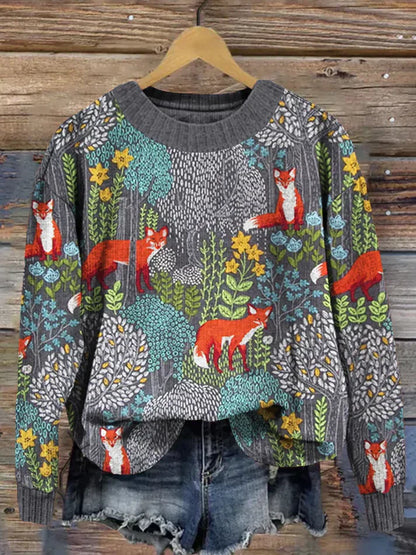 Herbstliche Pullover Weinlese Look
