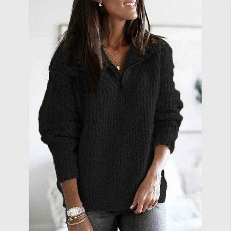 Eleganter Strickpullover Damen Mode