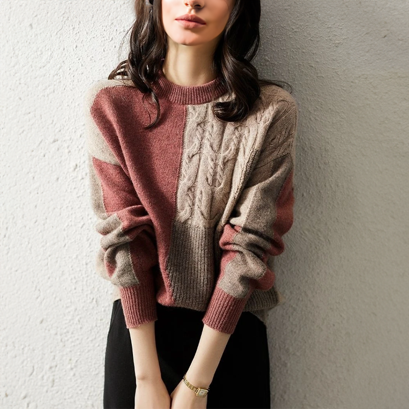Weicher Damen Pullover Langarm Rundhals