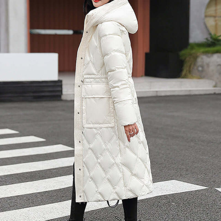 Damen Winterjacke Gepolstert Kapuze Warm