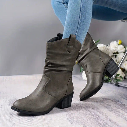 Stylische Lederstiefel Rustikal Chic