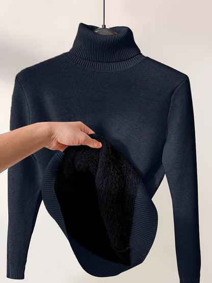 Winter Rollkragenpullover Warm Weich