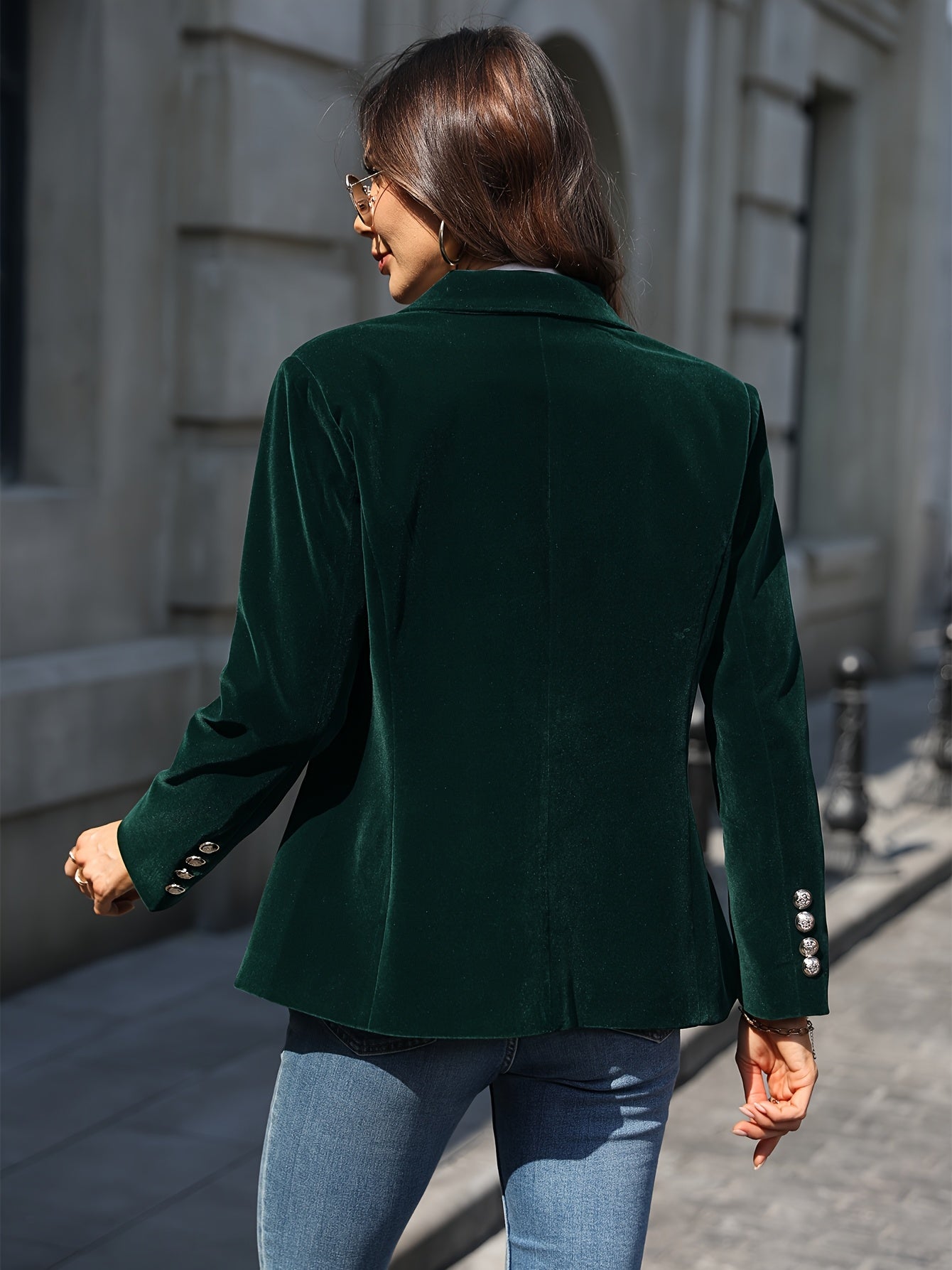 Damen Blazer Elegant Ein-Knopf-Schnitt - IdealeKleiden