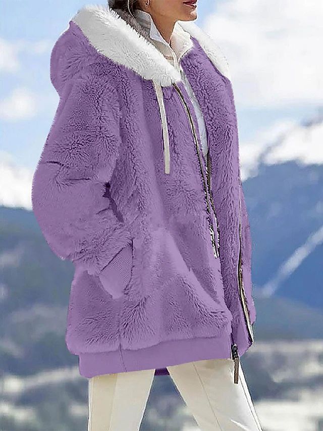 Weiche Winterjacke Plüsch Damenschuhe