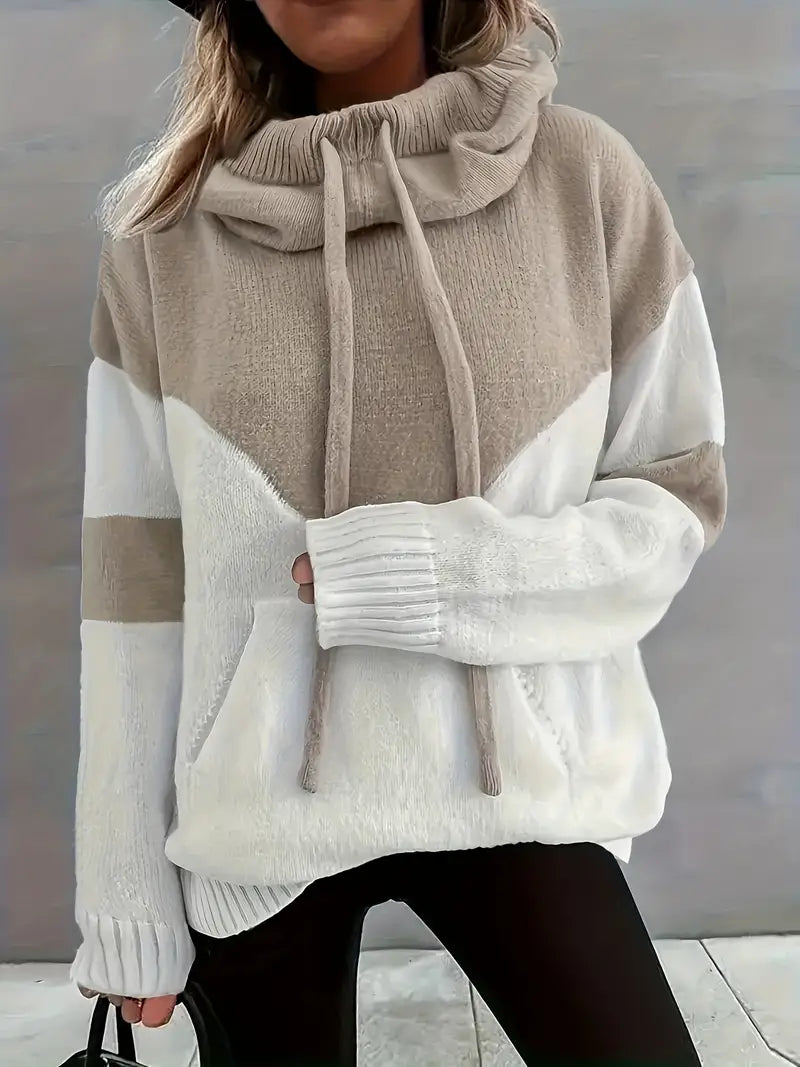 Lässiger Farbblock Pullover Modern Style - IdealeKleiden